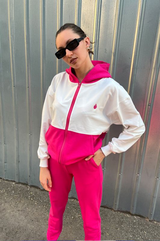 Жіночий спортивний костюм Agonwear zip fuchsia