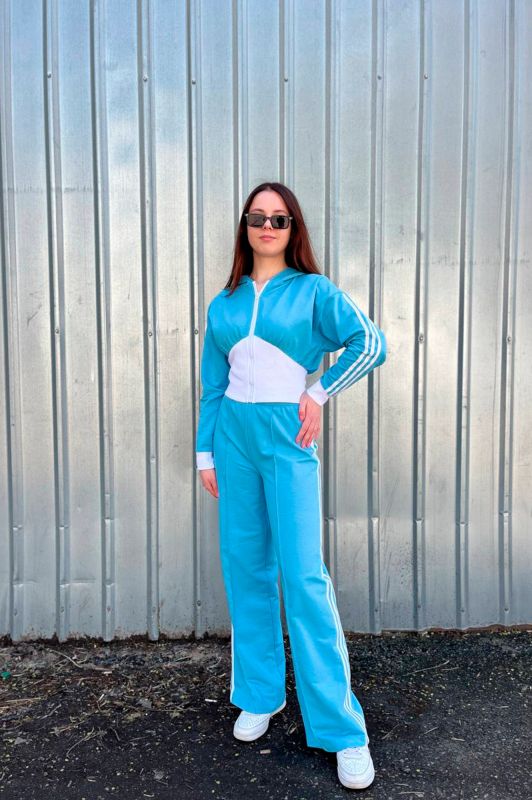 Жіночий спортивний костюм Agonwear zip Blue