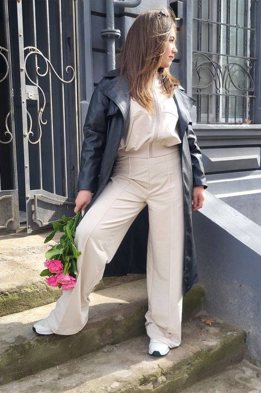 Жіночий спортивний костюм Agonwear zip palazzo