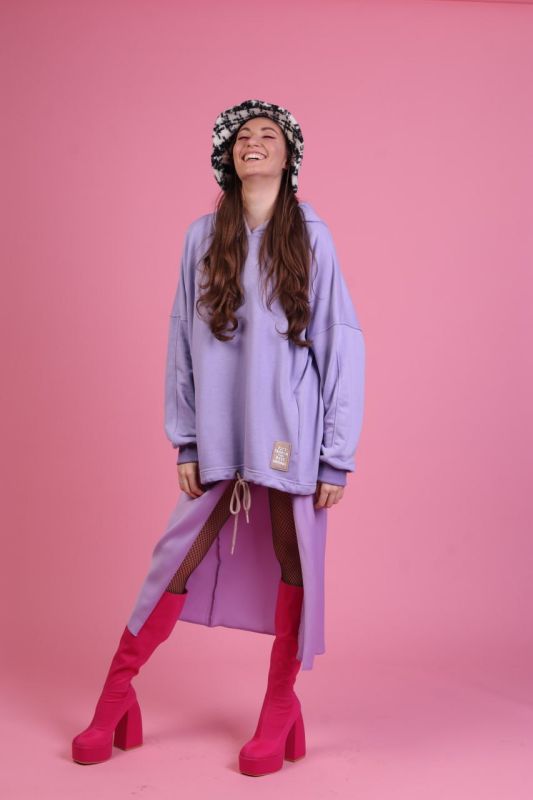 Жіноче худі  Agonwear hood oversize lilac