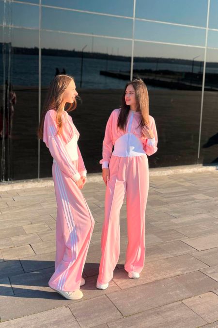 Жіночий спортивний костюм Agonwear zip Pink