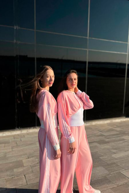 Жіночий спортивний костюм Agonwear zip Pink