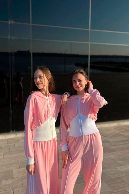 Жіночий спортивний костюм Agonwear zip Pink